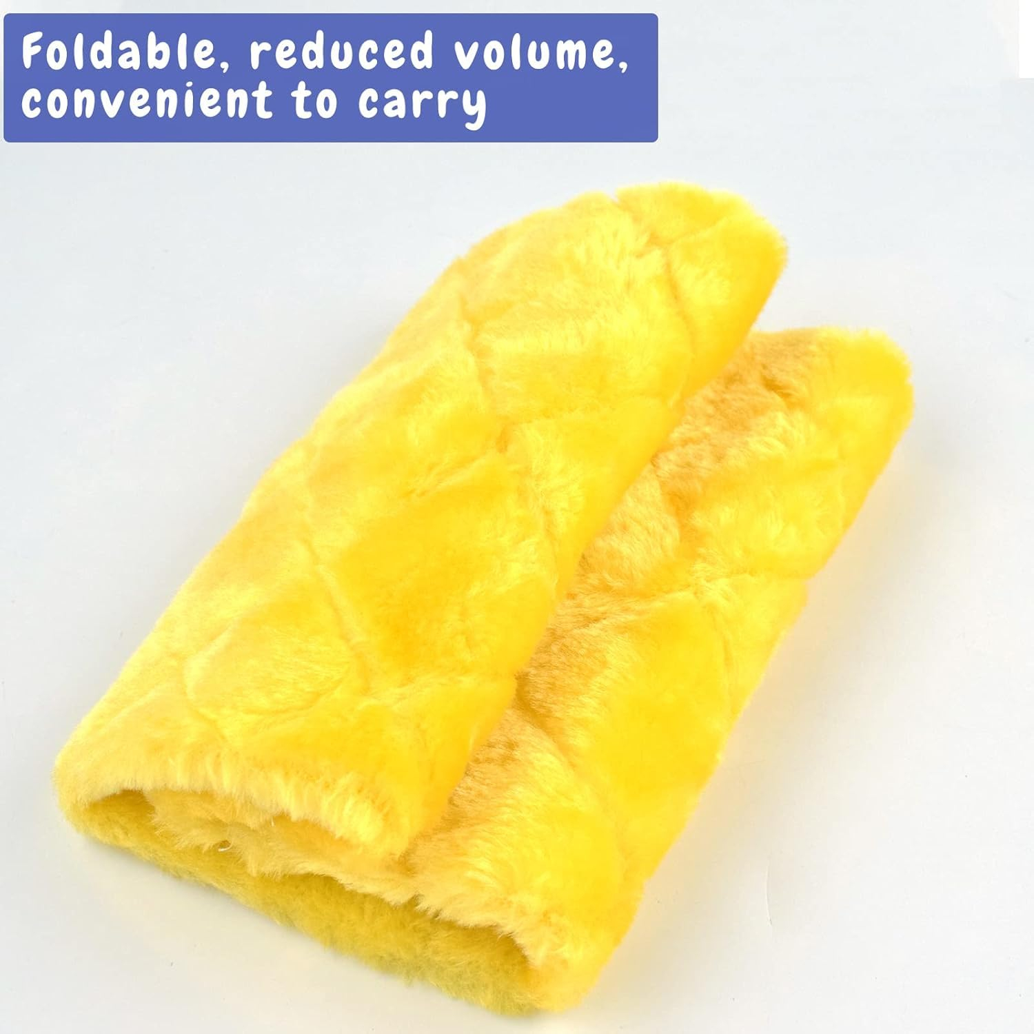 MS Pet House Winter Warm Bird Nest House Shed Hut Hanging Hammock Finch Cage Plush Fluffy Birds Hut Hideaway for Hamster Parrot Macaw Budgies Parakeet Cockatiels Cockatoo Lovebird 24x15x18 cm (Yellow) - Image 2