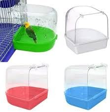 Plastic Birds Bath Tub for Birds Cage Small Birds Bathing Box (Color May Vary) by Pet & Vet. - Image 2