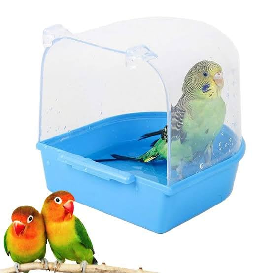 Plastic Birds Bath Tub for Birds Cage Small Birds Bathing Box (Color May Vary) by Pet & Vet. - Image 3