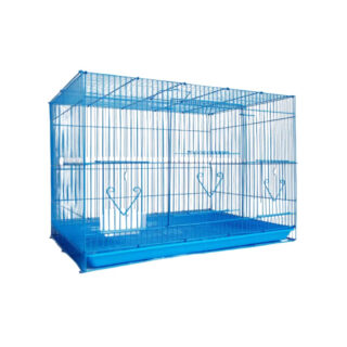 CENTRAL FISH AQUARIUM 15'Bird metal cage for Budgies,Finches,Love Birds,Cocktails,Conures,Cuttlefish BoneHolder, Cuttlefish Bone, 2 Cups, 1 Perch Stick L : 15", B : 11", H:12 "- (Colors May Vary)