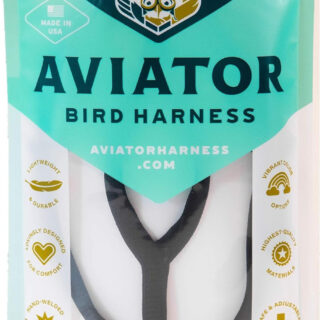 The AVIATOR Pet Bird Harness and Leash: XX-Large Black