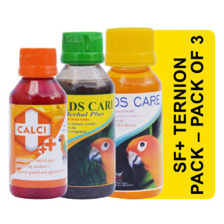TUNAI Sf+ 3In1 Pack Herbal Plus,Birds Care,Calci+ Health Supplement For Birds,Assist In Growth,Production Of Haemoglobin,And Assist In Adds Brilliant Color + Full Feathering For All Birds (Multicolor)