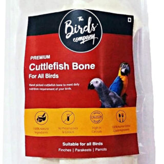 The Birds Company All Life Stages Premium Cuttlefish Bone Chunks, Bird Calcium for Finches, Budgies, Conures, Lovebirds, Cockatiels, African Grey, Macaws, Cockatoo, Eclectus, 100 g