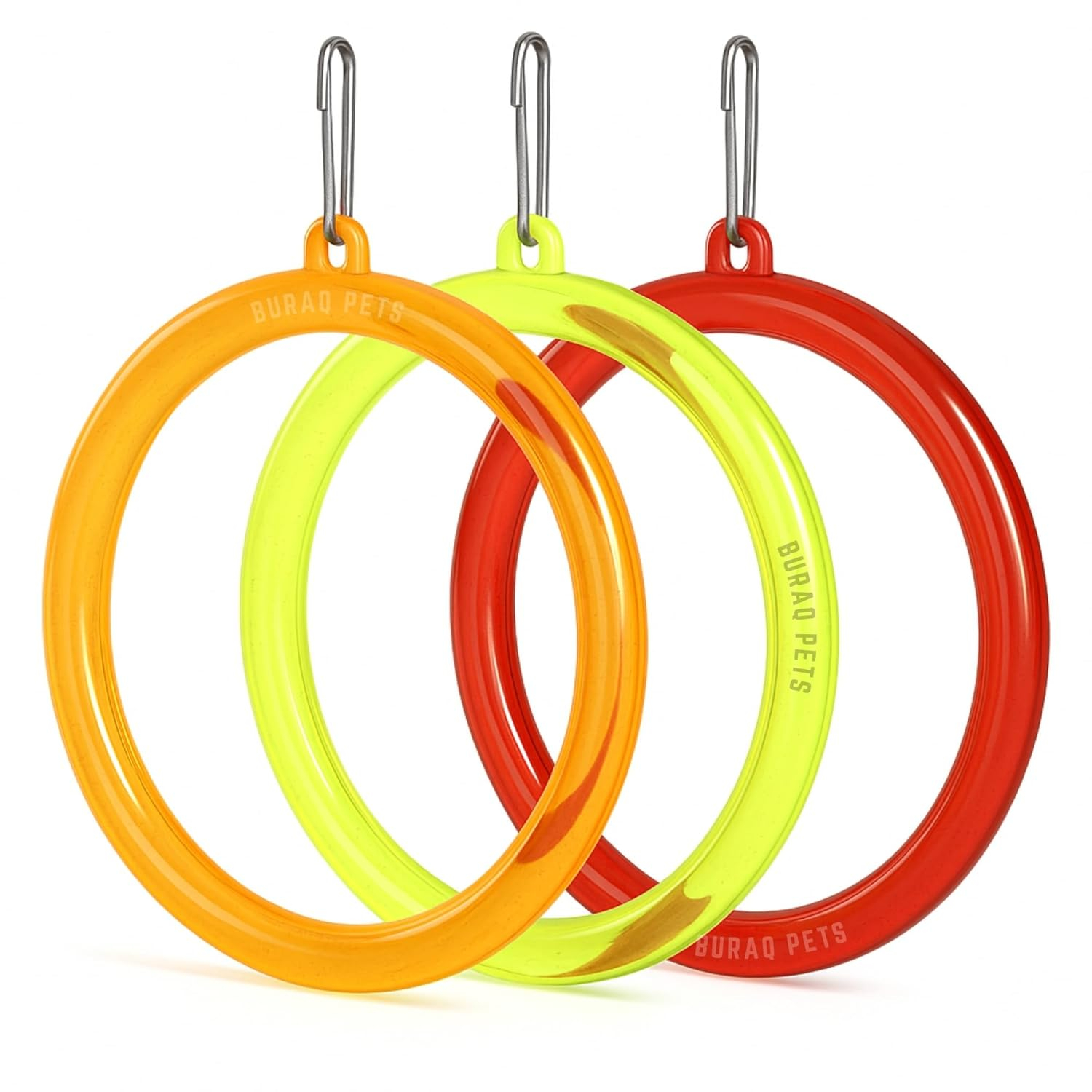 Buraq 3 Pcs Interactive Playful Bird Hanging Ring - for Hanging Swing | Holding | Chewing & Playing | Set Suitable for Love Birds | Budgies | Parrot | Cockatiel | Conure | Finches