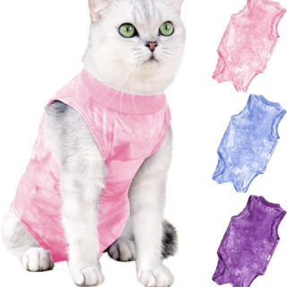 PETANGEL Cat Recovery Suit for Spay Cat Onesie for Cats After Surgery, Breathable Cats Surgery Suit Female Surgical Spay Suits, Kitten Recovery Suits E Collar Alternative(Pink:S, Chest: 28-34 cm)