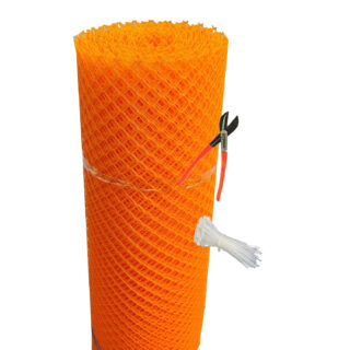 TAVASYA 3.3 Feet Height X 30 Feet Length UV Stabilized PVC Balcony Safety Net_Indoor Kids Safety Net_Protection Net_Anti Bird Net_ Orange Color_with 1 Cutter and 100 Tags TVUOL46