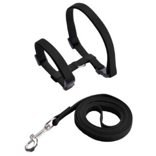 The Pets Company Cat Harness Leash Set for Cats & Kittens, 45 Inches Black