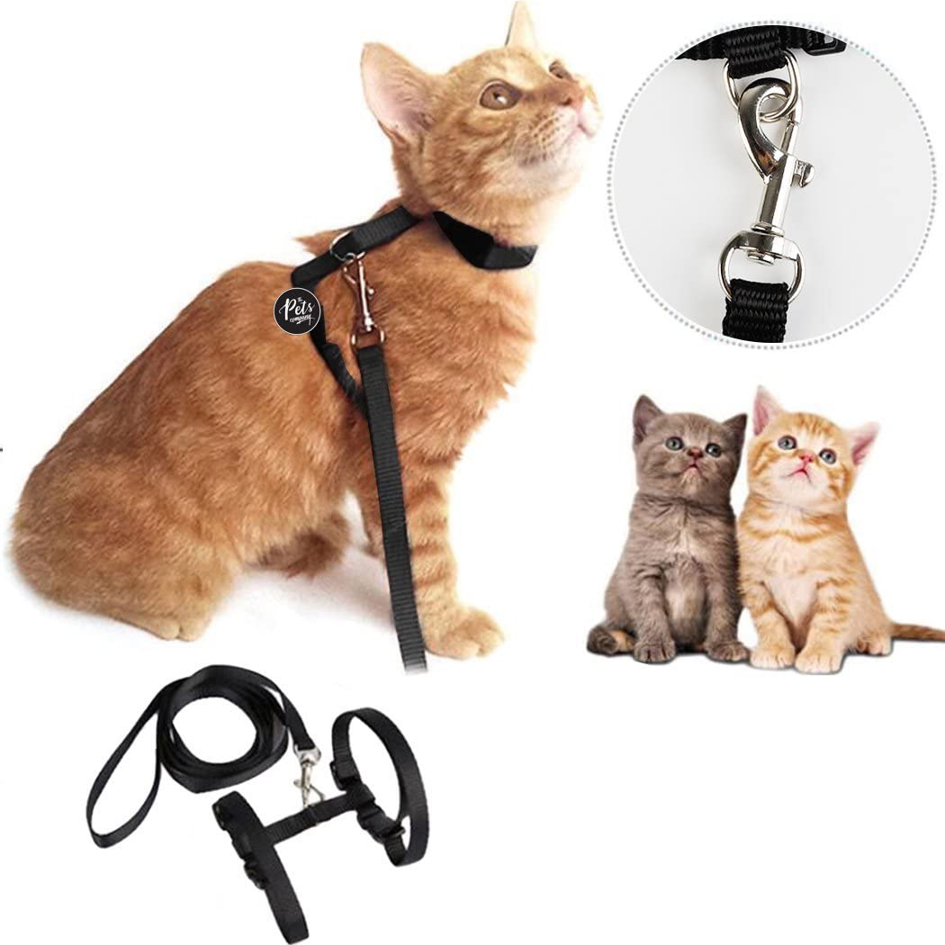 The Pets Company Cat Harness Leash Set for Cats & Kittens, 45 Inches Black - Image 2