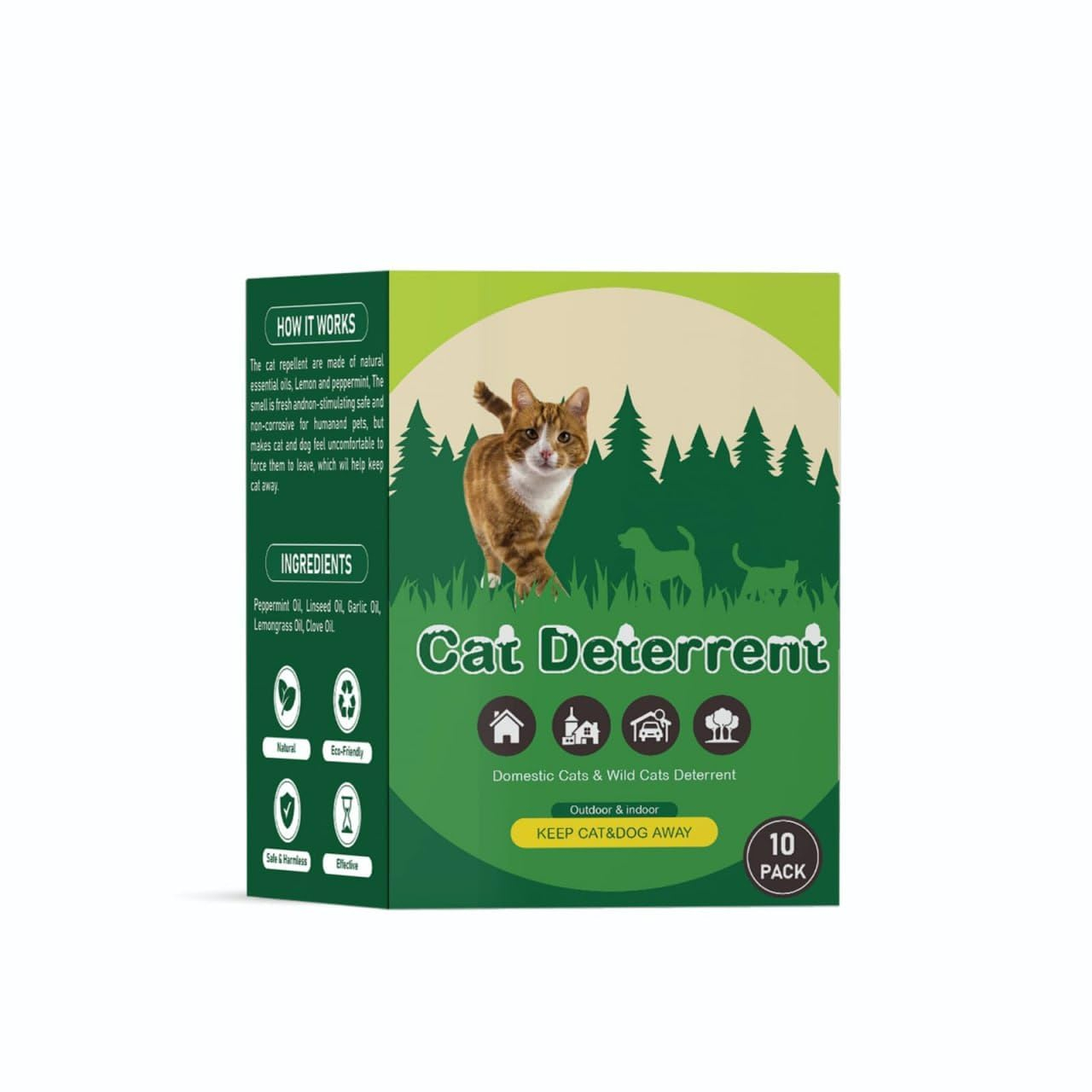 Meyoung Cat & Dog Repellent for Home & Garden – Natural Peppermint Oil Pet Deterrent Spray to Stop Scratching, Chewing & Marking – Indoor & Outdoor Safe Solution for Pets & Family (Pack of 10)