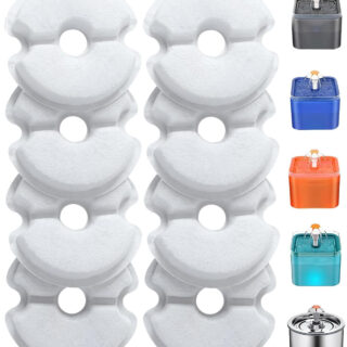 8 PCS Cat Water Fountain Filter, Cat Fountain Water Filter Activated Carbon Filter Element Water Fountain for Cats for Automatic Dog Drinking Dispenser Keeping Water Clear for Pets