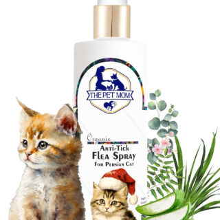 The Pet Mom Anti-Tick Flea Persian Cat Spray for Ticks, Lice, Fleas, Anti-Itching | Soft & Conditioned Coat – Allergy Free Tick Repellent Spray | Waterless Tick Cat Shampoo for All Cat Breed 200ml