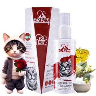DR PET PLUS Organic Anti Tick,Lice&Flea Spray For Cat,Kitten|Tick&Flea Repellent Spray For Cats|Help In Ticks,Fleas,Lice&Anti-Itching|Soft&Conditioned Coat-All Cat Breed 100Ml