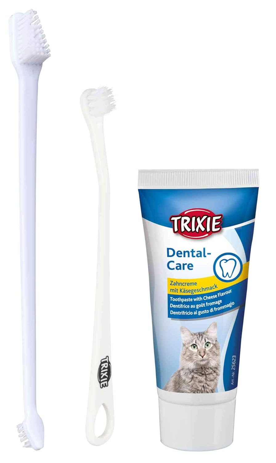 Trixie Cats Dental Hygiene Set - Cat Toothbrush and Toothpaste