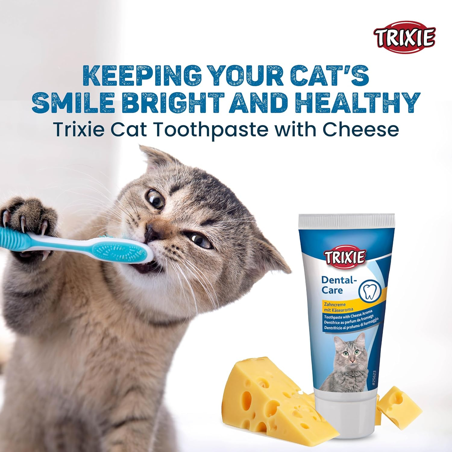 Trixie Cats Dental Hygiene Set - Cat Toothbrush and Toothpaste - Image 2