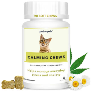 Petroyale Cat Calming Chews for Cats – Natural Anxiety & Stress Relief – Vet Recommended Cat Calming Chews– Anti Anxiety Meds for Cats – Cat Calming Support for Travel, Fireworks & Vet Visits