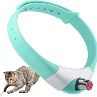 LARYNX Wearable Cat Collar Laser Toy With Red Light, Interactive Cat Laser Toy For Bored Indoor Cats, Rechargeable Electric Laser Collar Toy For Kitten