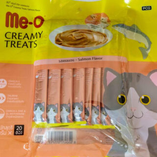Me-O Creamy cat Treat Salmon Flavor -Pack of 20 Sticks,All Life Stages