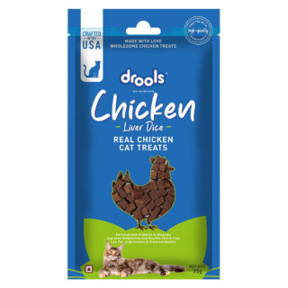 Drools Real Chicken Liver Diced, Cat Treats, 35gm | Rich in Protein, No Artificial Preservatives | Best for Training & Bonding | for Kitten & Adult | Formulated in USA | Premium Treats |