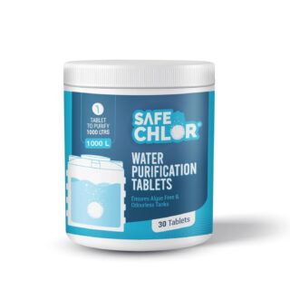 Safe Chlor 1000 L | Chlorine Tablets for Water Tanks of 1000 Ltrs, | Overhead & Underground Tanks | Water Purification Tablets | 1 Tablet to Treat 1000 liters | Pack of 30 Tablets for 30000 Ltrs