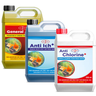 ASP 3 in 1 Fish Medicine Pack 500 Ml Each (Anti Chlorine, Anti Ich, General Aid)