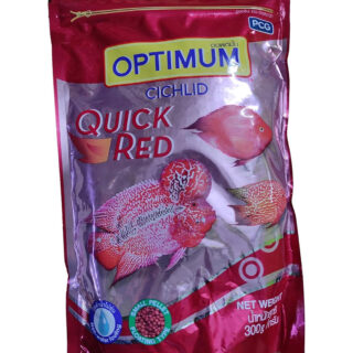 Optimum All Life Stages Happy Fins Cichlid Quick Red Pellet Fish Food, 300 g,Pack of 1