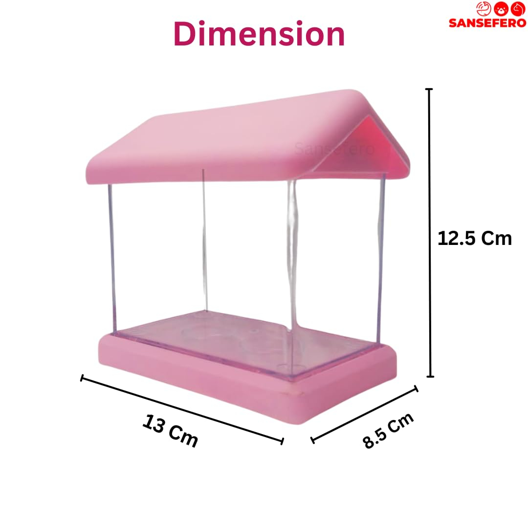 SANSEFERO Mini Betta Fish Tank House for Betta Fishes for Home and Office Etc. Random Colors (Betta House) Free Stones (Size 12.5 Cm x 8.5 Cm x 13 Cm) - Image 2