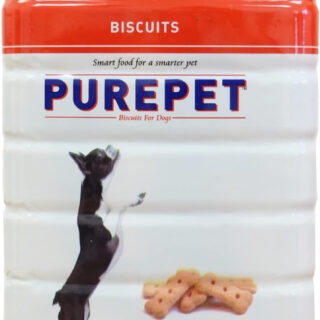 Purepet Chicken Flavour, Real Chicken Biscuit, Dog Treats For All Life Stages - Jar, 455g