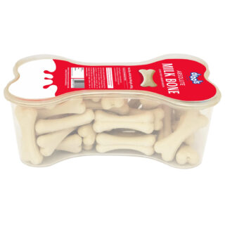 Drools Absolute Dog Bone Treats, Milk Flavour 600g 40peices Jar, All Life Stages