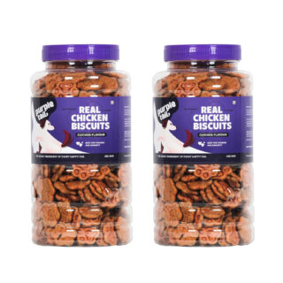 Purple Tail Dog Biscuit Chicken Flavour | Adult Dog | Dog Biscuits for Puppy | Dog Food for All Types of Dogs - Total 910 Grams (Buy 455 gram Pack & Get 1 Free)