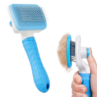 HobbyEnclave Basics Self Cleaning Slicker Pet Grooming Brush | Pet Cleaning Tool Suitable for All Pets | Rectangular Shape