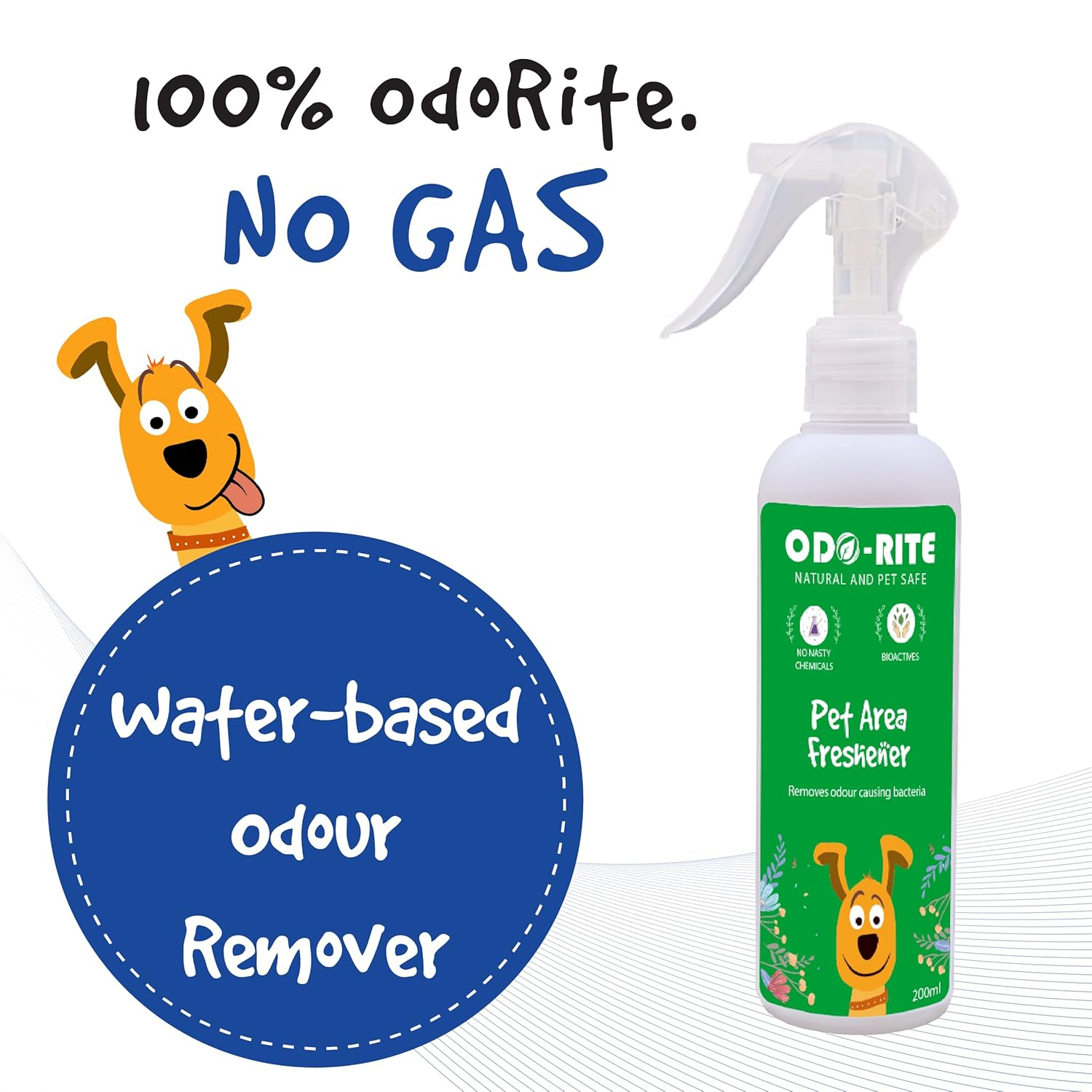 odo-rite Pet Area Freshener- 200Ml | Pet Odour Remover | Pet Safe & Child Safe | Bio Technological Based | Skin Safe | Urine Smell Remover | Can Be Used On All Surface, Aerosol - Image 2