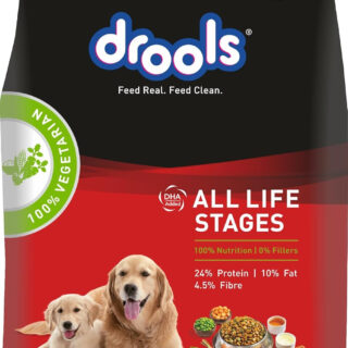 Drools Dry Dog Food All Lifestages 100% Vegetable,3Kg Pack for All Life Stages