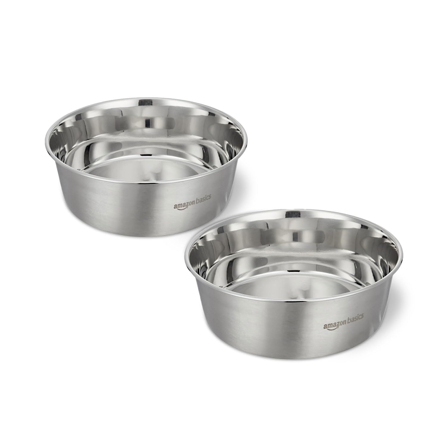 HobbyEnclave Basics Heavy Dog Bowl | Large Stainless Steel Food Bowl for Dogs, Cats and Pets (Pack of 2 x 1600 ml)