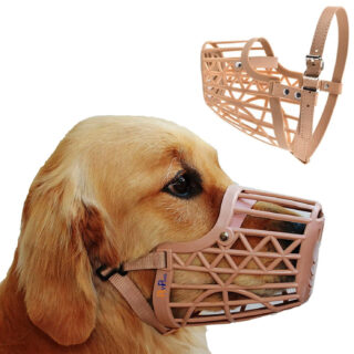RvPaws Dog Mouth Cover Muzzle/Bite Guard with Adjustable Strap Size (Medium No.- 4)