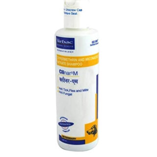 Virbac Clinar-M Anti Tick Shampoo for Dog- 200 ml by Jolly and Cutie Pets, 200 Milliliter