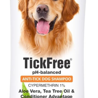 TickFree Anti-Tick Dog Shampoo, 200ml, Kills Ticks Fleas & Lice in 30 Minutes, Triple Action Formula with Cypermethrin