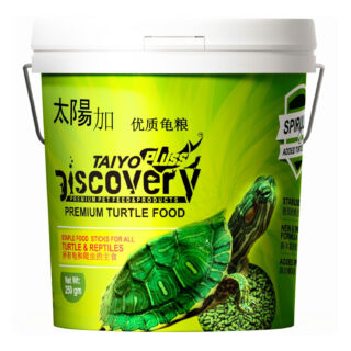 TED TABBIES Taiyo Pluss Discovery Premium Turtle Food - 250 G Bucket Container|Daily Nutrition Sticks With Spirulina And Stabilised Vitamin C,All Life Stages