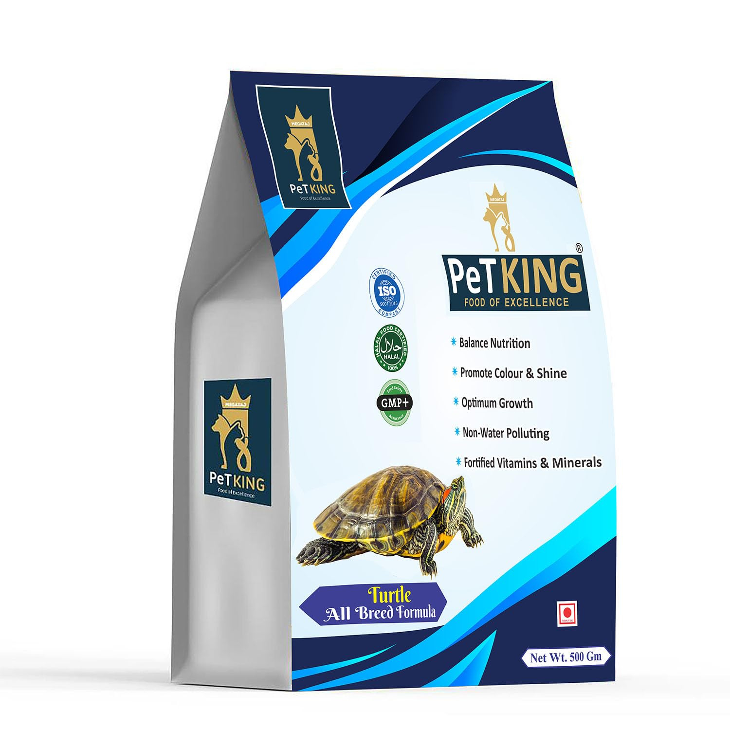 PeTKING Turtle Food for Daily Feed | Fortified Growth and Better Shell Health | All Turtle Varieties | 500 GM