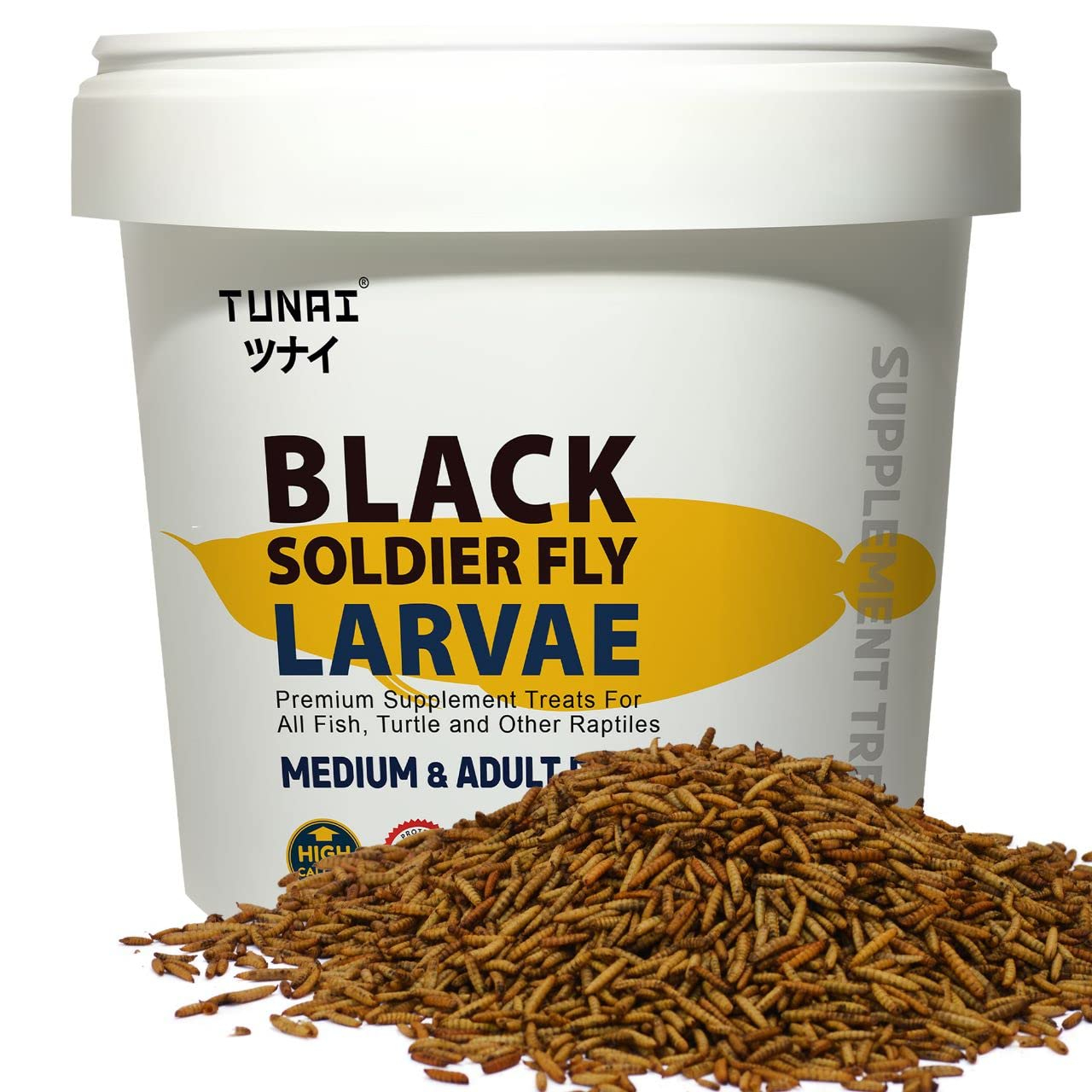 Tunai Black Soldier Fly Larvae BSFL | 500g |, 40% Protein and Calcium Rich Fish Food for Oscar, Arowana, Flowerhorn, Adult Turtle & Other Reptiles - Image 2