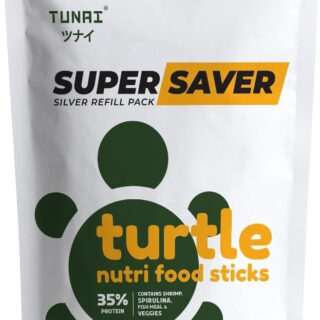 TUNAI Super Saver Silver Pack Turtle Pellet Food for All Ages of Turtle, Tortoise and Other Reptiles (Super Saver, 100G),All Life Stages