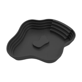 BNF® Reptile Bathing Pool with Ramp Tortoise Water Dish for Leopard Gecko Hamster Black S|Pet Supplies | Reptile Supplies|1 Reptile Feeding Bowl
