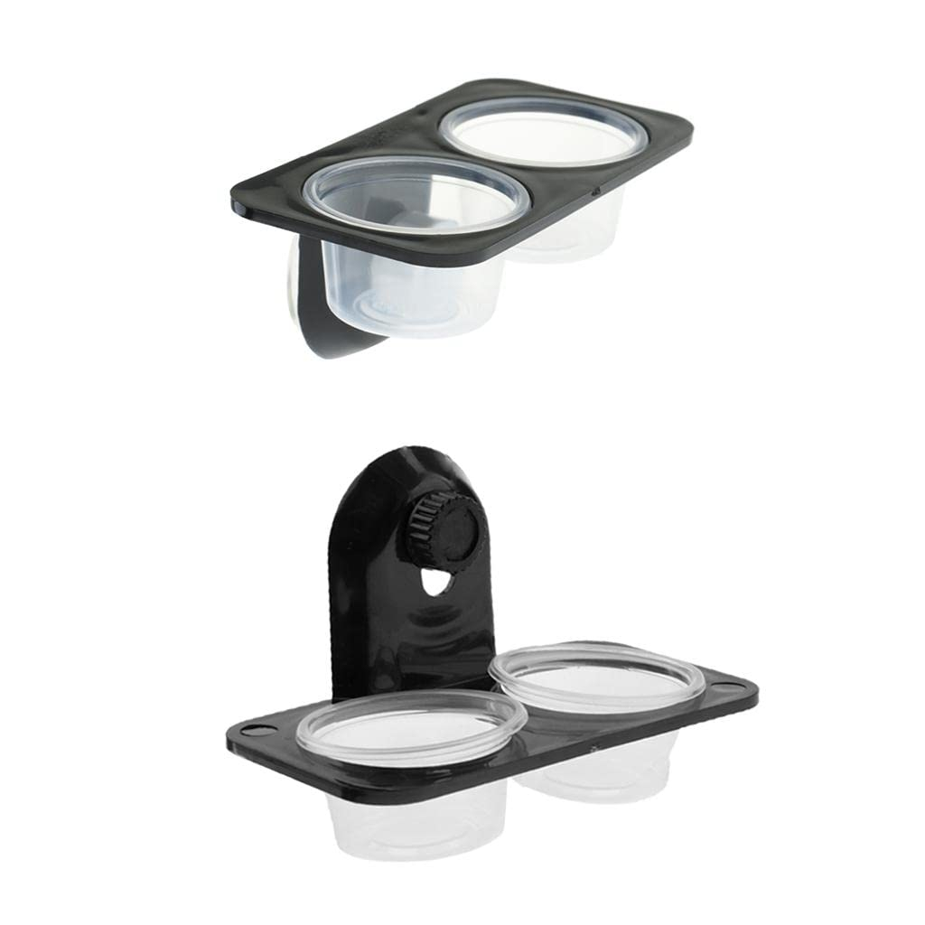 MERISHOPP® 2 Pcs Dual Reptile Feeder Feeding Bowl Screw Food & Water Dish for Lizard | Pet Supplies | Reptile Supplies - Image 2