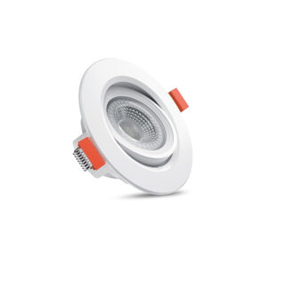 Goldmedal G-Spin 6W LED Round Spot Light |Recessed Downlight for False Ceiling|Cut-Out: ø3.54| for Home,Office,Indoor & Outdoor |High Lumen| Cool Daylight(6500K)