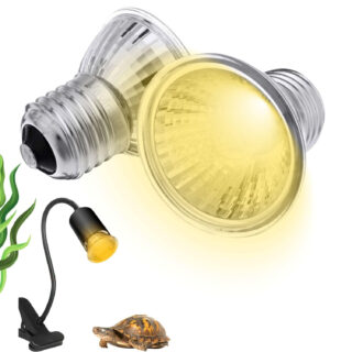 VAYINATO® 50 Watts Reptile Turtle Basking light turtle uvb uva heat lamp bulb turtle heat basking halogen bulb by Petzlifeworld