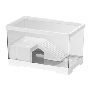 LOOM TREE® Turtle Tank Bottom Drainage Terrapin Tortoise Enclosure Starter Indoor Decor Medium White | Pet Supplies | Reptile Supplies
