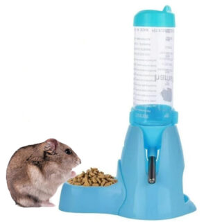 Premier Plants Hamster 3 in 1 Water Bottle Cum Feeder for Hamsters Guinea Pigs Rabbits Mice with Food Container, Water Bottle (80 Ml) and Hide Out Area for Pets Random Colour