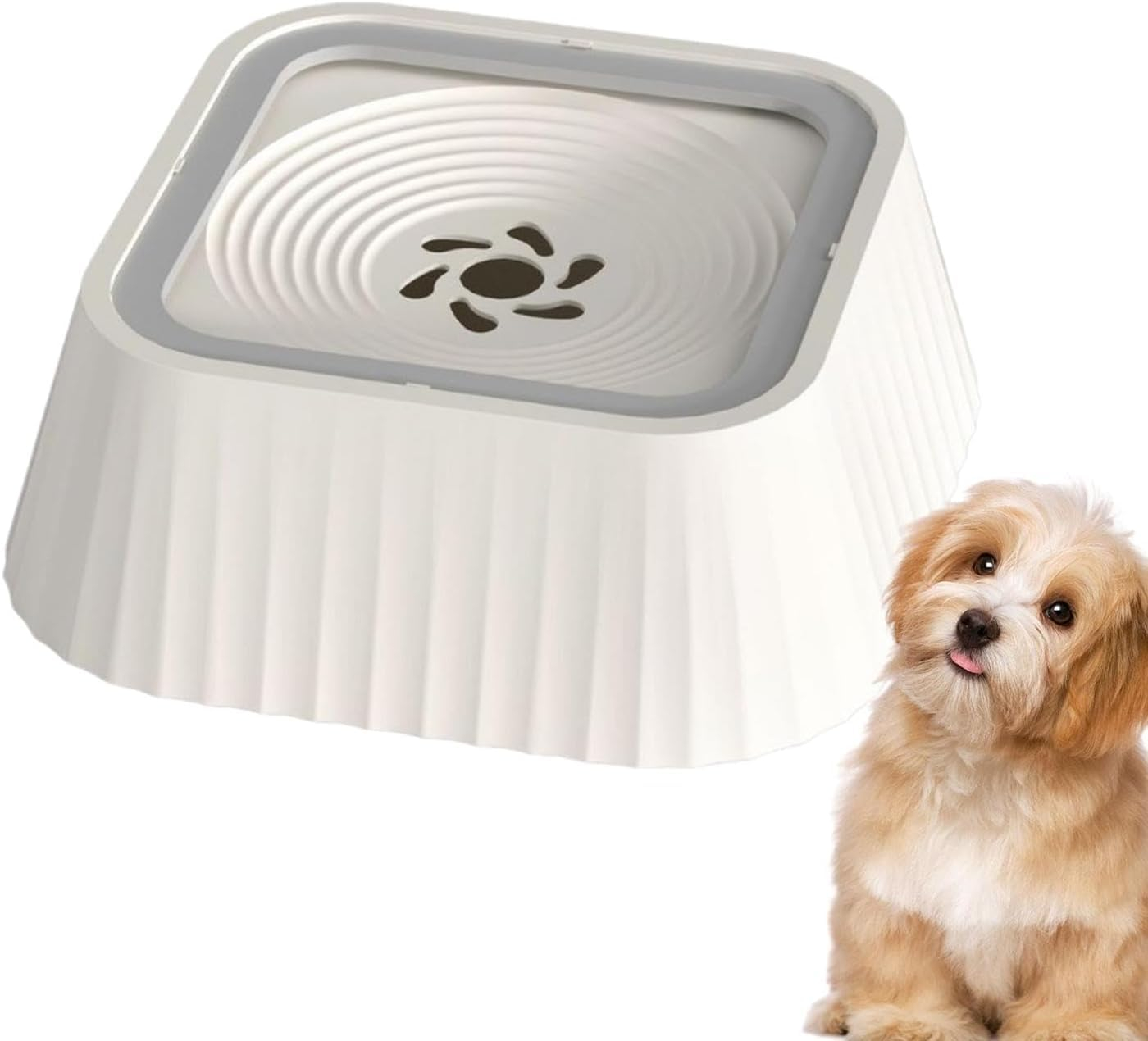 PetVogue Pet Anti Spill Water Bowl - Slow Drinking, 1300ml, Dog, Cat, Puppies, Kittens, Small Pets