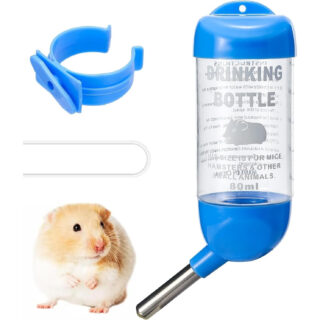 Sage Square Hamster Bottle 80ml, Leak-Proof Water Dispenser for Small Pets, Pet Hydration Solution, Leak-Proof Bottle, Small Pet Watering System, Durable Drinking Bottle