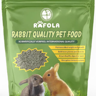 RAFOLA Premium Rabbit Food-High Fiber Blend With Alfalfa, & Nutritious Vegetables-All Natural Pellets For Adult Rabbits, 1 Kg