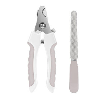 Petoska Animal Nail Cutter Clipper | Pet Grooming & Cleaning | Black Nail Cutter with Filer for Puppies, Dogs, Cats, Kittens | Stainless Steel Blades | for Large Animals